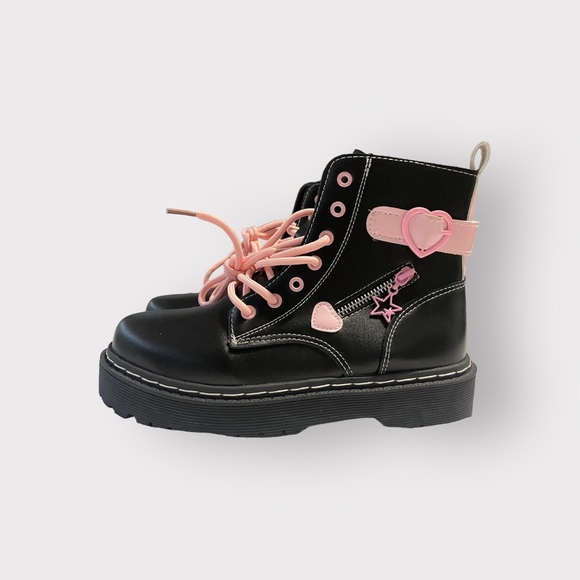 yandun Shoes - Yandun women’s fashion heart ankle combat boots